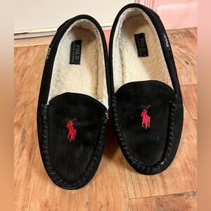 Polo by Ralph Lauren Black Loafers with Red Logo